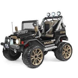 Masina Peg Perego Gaucho XP, 24V, 3 ani +, Negru/Maro