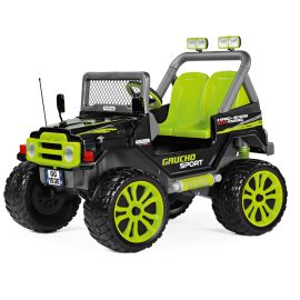Masina electrica Peg Perego Gaucho Sport, 12V, 3 ani +, Verde/Negru