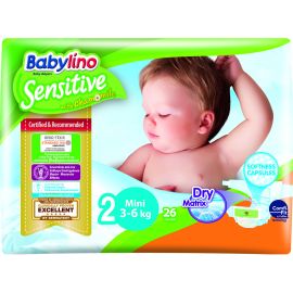 Scutece Babylino Sensitive N2 3-6kg/26 buc