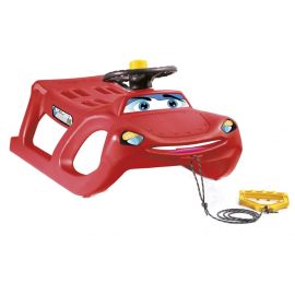 Saniuta Ziggi zet rosie cu volan, sina alunecare din otel, 91.3x44.9 x29.1cm