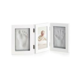 Kit rama foto, Jane, Cu mulaj amprenta manuta si piciorus, White