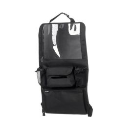 Organizator auto, Jane, Cu suport pentru tableta, Cu multiple buzunare, 2 x 38 x 64 cm, Black