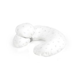Perna pentru alaptare, Jane, Ergonomica, Cu husa detasabila, lavabila si pernuta suplimentara, Umpluta cu bilute din poliester, Mist
