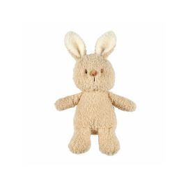 Jucarie plus bebelusi, Nattou, Baby Rabbit, 24 cm, Material moale, Stimuleaza simtul tactil si motricitatea fina, Prieten de joaca si mangaiere, 0 luni+, Bej