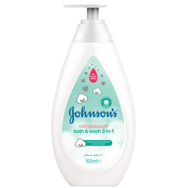 Lotiune de spalare 2 in 1 Johnson's Baby Cotton Touch, 500 ml