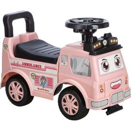 Vehicul ride-on, Free2Move, Ambulanta, Cu lumini si sunete, Cu spatiu de depozitare, 19-36 luni, Roz