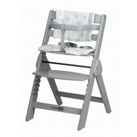 Scaun de masa, FreeON, Finny Fold, 6 luni - 15 Kg, Reglabil pe inaltime, Pernuta, Pliabil, Gray