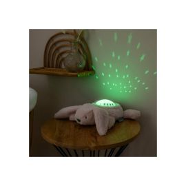Lampa de veghe, Nattou, Cu proiectii, melodii si sunete albe, Leduri care nu se incalzesc, Volum reglabil, Functie temporizator, Plusul se poate spala, 22x25x9 cm, Iepuras, Bej