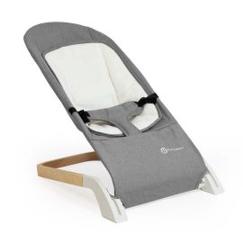Sezlong balansoar, Petite&Mars, Calmy, Cu centura in 3 puncte, De la nastere pana la 9 kg, Conform standardului EN12792, Gri