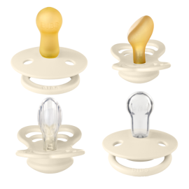 BIBS - Set 4 suzete Try-it collection 6 luni +-Ivory