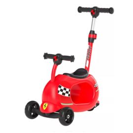 Trotineta pliabila multifunctionala Ferrari 4 in 1 rosie