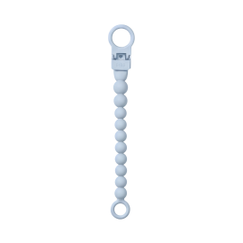 BIBS - Clip pentru suzeta Beaded, cu margele din silicon Baby Blue