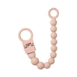 BIBS - Clip pentru suzeta Beaded, cu margele din silicon Blush