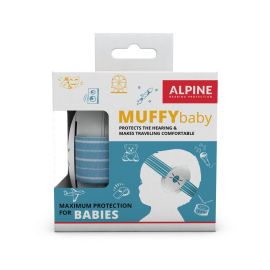 Casti antifonice pentru bebelusi, ofera protectie auditiva, SNR 23, albastru, ALPINE Muffy Baby Blue ALP24944