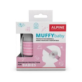 Casti antifonice pentru bebelusi, ofera protectie auditiva, SNR 23, roz, ALPINE Muffy Baby Pink ALP24951
