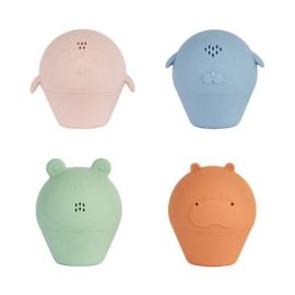 Badabulle - Set de 4 jucarii de baie stropitoare din silicon