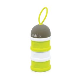 Recipient pentru lapte praf sau gustari, Bbluv, Dose, Cu trei compartimente, BPA Free, Lime
