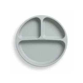 Farfurie compartimentata, Bocioland, Rotunda, Cu 3 compartimente, Fara BPA, 6-36 luni, Gray