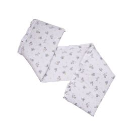 Babyneeds - Aparatoare laterala pentru patut 120x60 cm, Cu umplutura antialergica, Dimensiune 180 x 32 cm, Horse Alb