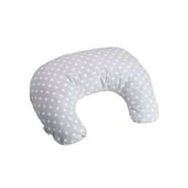 Perna pentru alaptat, Bocioland, Gray Pea, Cu husa detasabila, Din bumbac, 50x18 cm, Gri