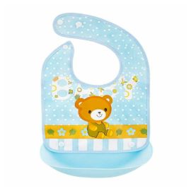 Baveta impermeabila, Bocioland, Cu buzunar detasabil, Dimensiune 21x21 cm, Bear