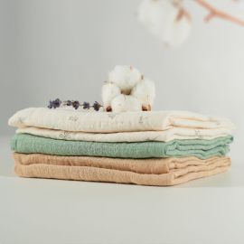 ONINO - Muselina multifunctionala din bumbac 100% organic, HUG.me, Pure Nature, x3 bucati, 60 x 60 cm, certificata GOTS