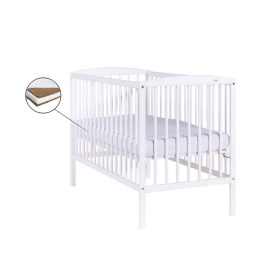 Patut Drewex Clasico - Alb + Saltea Cocos 10 Cm