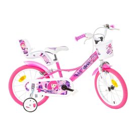 Bicicleta pentru copii Fairy DB-164RSN-09FY Dino Bikes, 16 inch, culoare roz cu alb