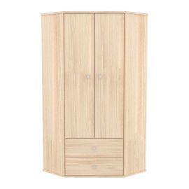 Dulap pe colt cu 2 usi si 2 sertare Hubners Eva natur