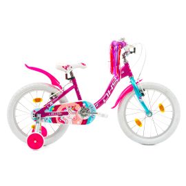 Bicicleta Copii DHS Unicorn - 18 Inch, Roz/Albastru