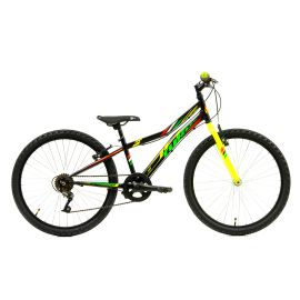 Bicicleta Copii DHS Turbo - 24 Inch, Negru-Verde