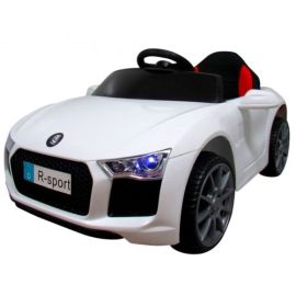 Masinuta electrica cu telecomanda, copii 1-4 ani, scaun din piele, Cabrio B4 628 R-Sport - Alb 