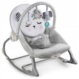 Balansoar multifunctional cu vibratii, panda, 3 jucarii, Ricokids 7323, Gri