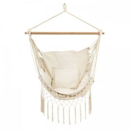 Leagan Suspendat Pentru Interior/exterior, Cu Spatar Si 2 Perne, Cuib De Barza, Alb, GW-918 