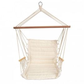 Leagan Suspendat Pentru Interior/exterior, Cu Spatar, 2 manere, Cuib De Barza, 120 kg, GW-924, Alb