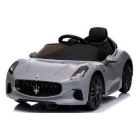 Masinuta electrica cu telecomanda MASERATI GranTurismo, 99x59.5x44 cm, varsta 1-4 ani, roti EVA, scaun din piele ECO, putere 90W - Gri