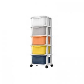 Raft cu 5 compartimente pentru depozitarea diverselor obiecte ModernHome PO08 - Multicolor
