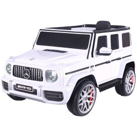 Masinuta electrica Chipolino SUV Mercedes AMG G63 cu scaun din piele si roti EVA white