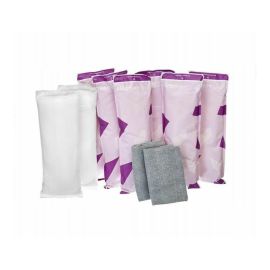 Set 8 absorbante umede intime, Frida Mom, Cu efect de racire, Includ 2 perechi de chiloti de unica folosinta, Pentru perioada postpartum, Vindeca si curata zona intima, Dimensiune universala, Alb