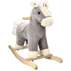 Calut balansoar pentru copii cu sunete Adam Toys, gri