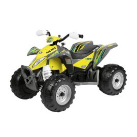 ATV Peg Perego Polaris Outlaw Citrus, 12V, 3 ani +, Galben / Gri