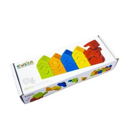 Jucarie Din Lemn Cubika, Set de constructii “Turnuriâ€
