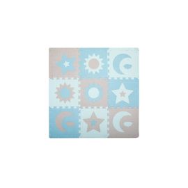 Covoras de joaca puzzle 93x93 cm Momi, Nebe - Blue