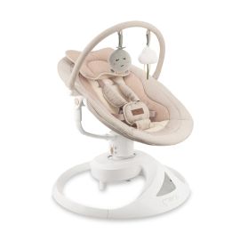 Balansoar electric pentru bebelusi cu sezut rotativ 360 grade , Momi Pearl - Beige