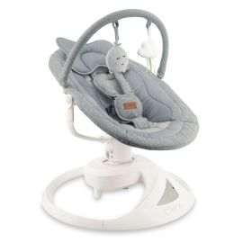 Balansoar electric pentru bebelusi cu sezut rotativ 360 grade , Momi Pearl - Grey