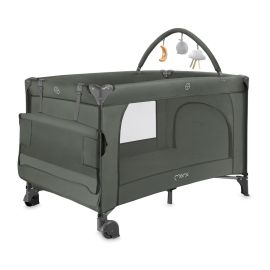 Patut pliabil cu doua nivele si masuta de infasat, 60x120 cm, Momi, Belove Plus - Green