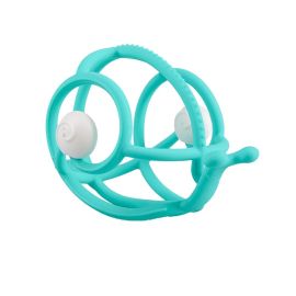 Inel Gingival din silicon Mombella 3 luni+, Melc - Teal