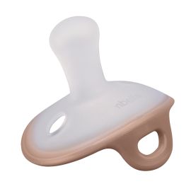 Suzeta deschisa din silicon cu cutie de depozitare, ultra-usoara, 0-6 Luni, Mombella Ciupercuta - Mocha Mousse