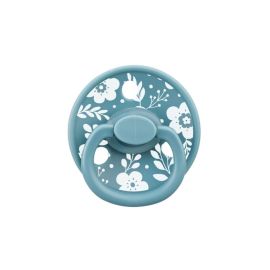 Suzeta din silicon cu cutie de depozitare, 0-6 Luni, Mombella Ciupercuta Fancy - Nile Blue