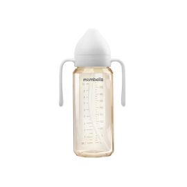 Biberon Anti-colici Mombella Classic PPSU, 300 ml, 6 Luni+, Tetină cu pai XL - Flux Consistent - Ivory